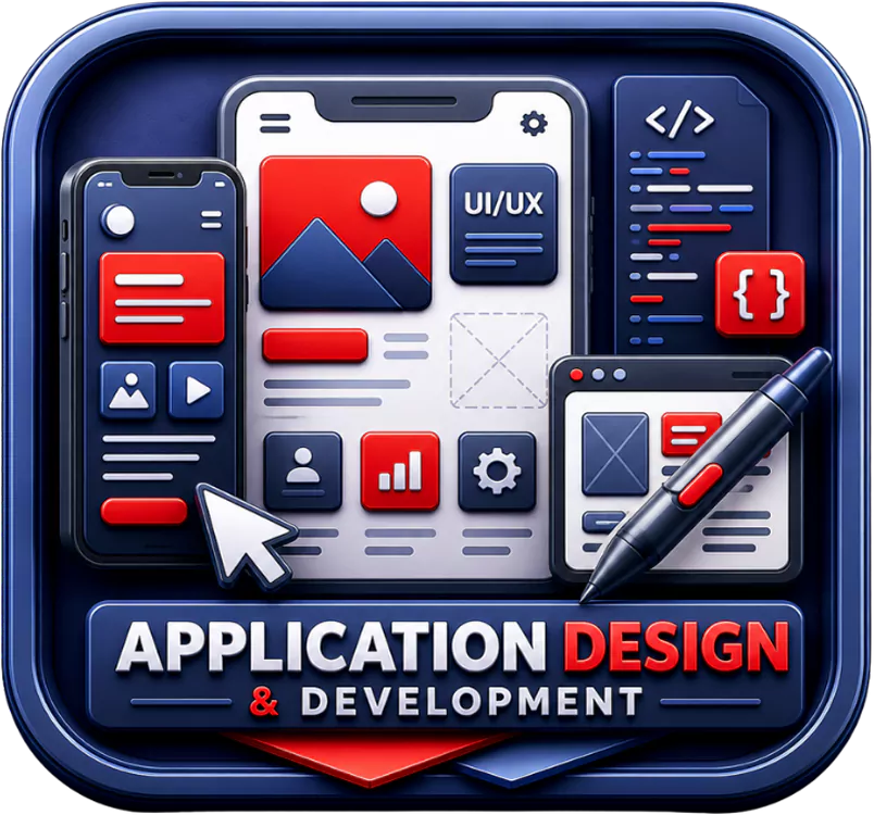 Application design and development service icon on The D-Zine Studio homepage for custom app builds